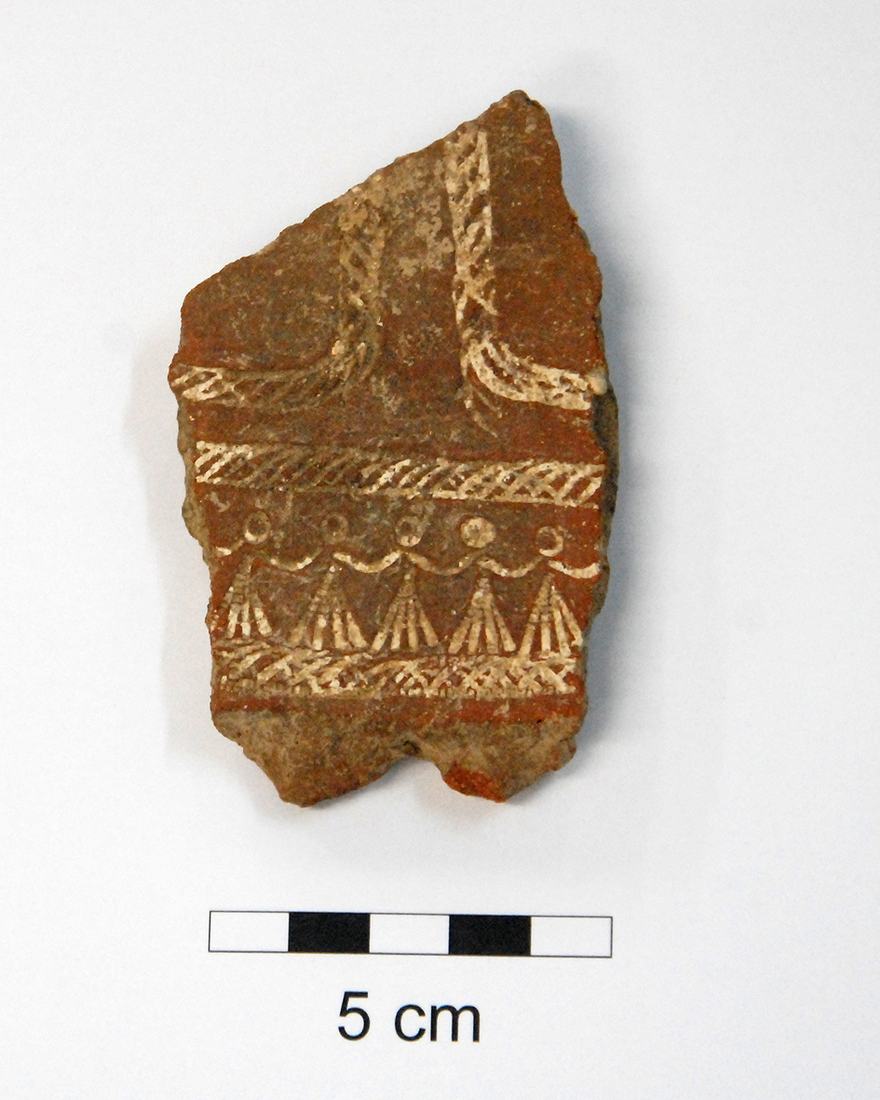 A dentate-stamped Lapita sherd excavated at Bourewa, Fiji