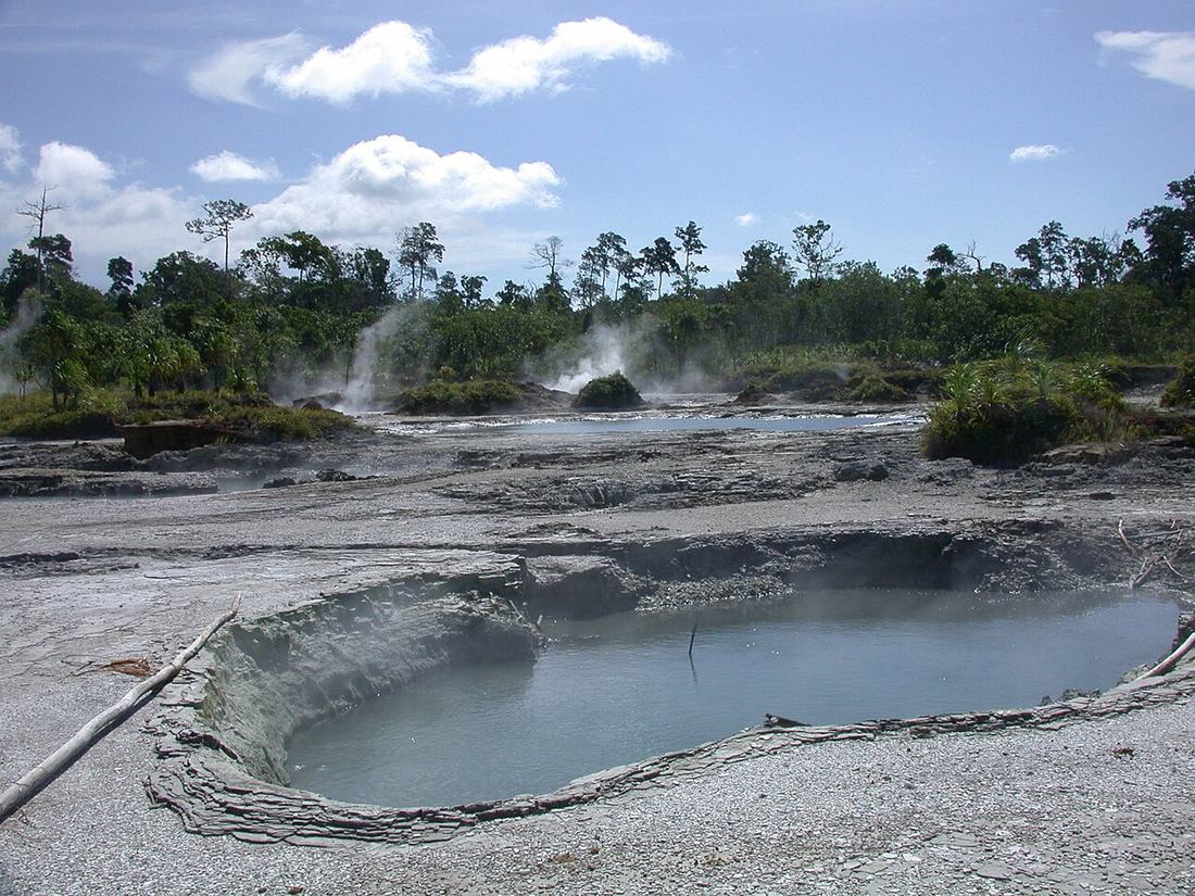 Hot springs in the Pokili Wildlife Management Area
